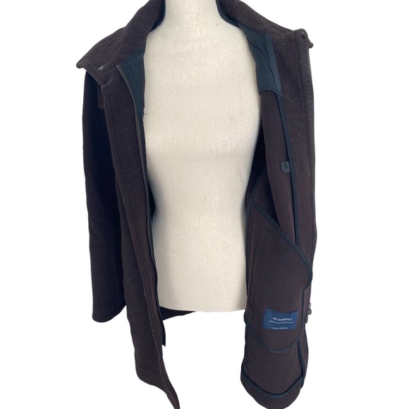 Burberry London Peacoat Brown 100% Wool Size Medium - Picture 4 of 16